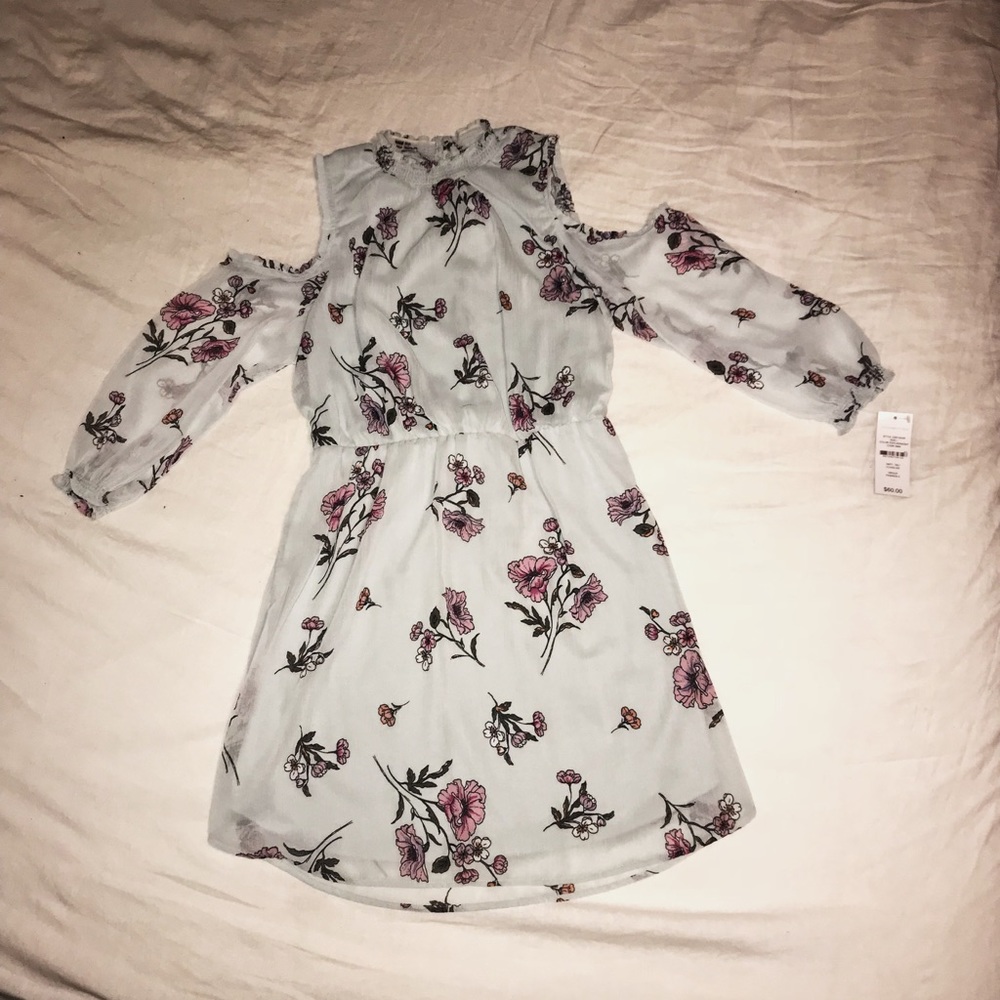 Floral Cold Shoulder Dress